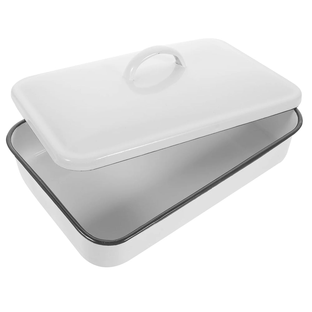 Enamel Crisper Tray Pizza Oven for Kitchen Flatware Heat-resistant Pan Pancake Dinnerware Pie Baking Wear-resistant