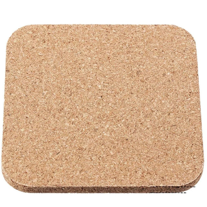 New Cork Coaster Square Circular Anti Slip Insulated Dining Table Mat Wooden Heat-insulating Kitchen Water Absorbing Mat