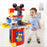 Disney new Mickey Minnie Frozen children's cooking kitchen utensils simulation tableware girls play house toys trolley box