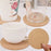 New Cork Coaster Square Circular Anti Slip Insulated Dining Table Mat Wooden Heat-insulating Kitchen Water Absorbing Mat