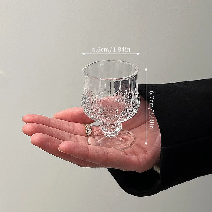 50ML Engraving Glass Goblet Transparent Red Wine Cup Whiskey Cocktail Summer Kitchen Coffee Drinkware Gift For Wedding