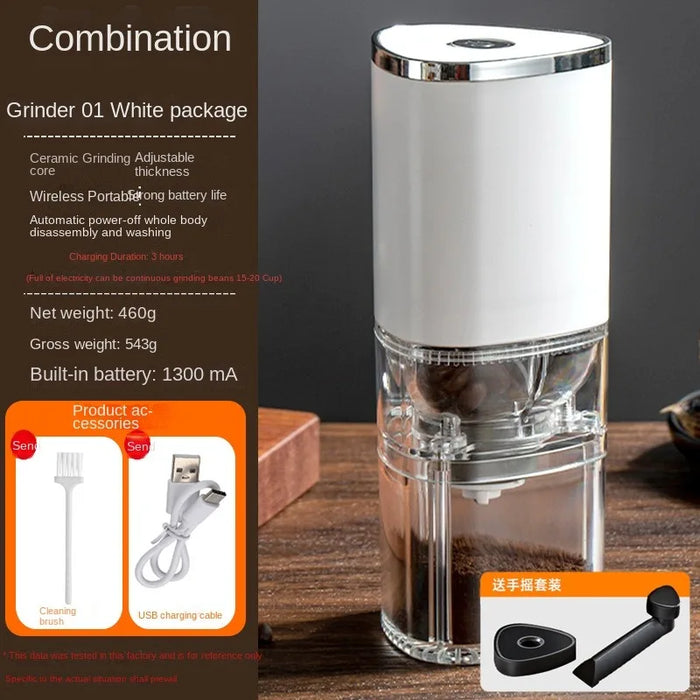 Electric coffee machine Small home automatic ceramic core grinder hand portable multi-function bean grinder