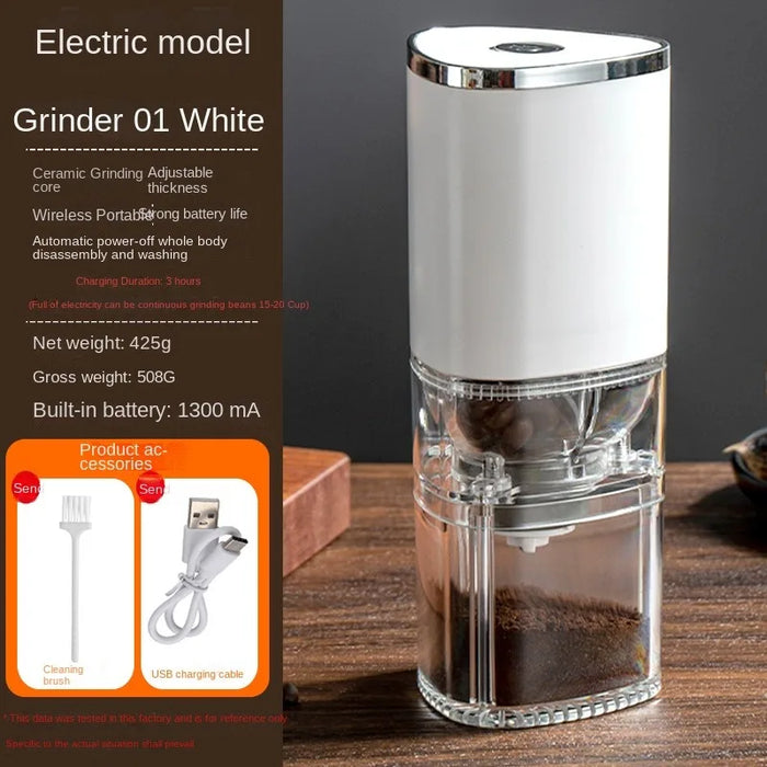 Electric coffee machine Small home automatic ceramic core grinder hand portable multi-function bean grinder