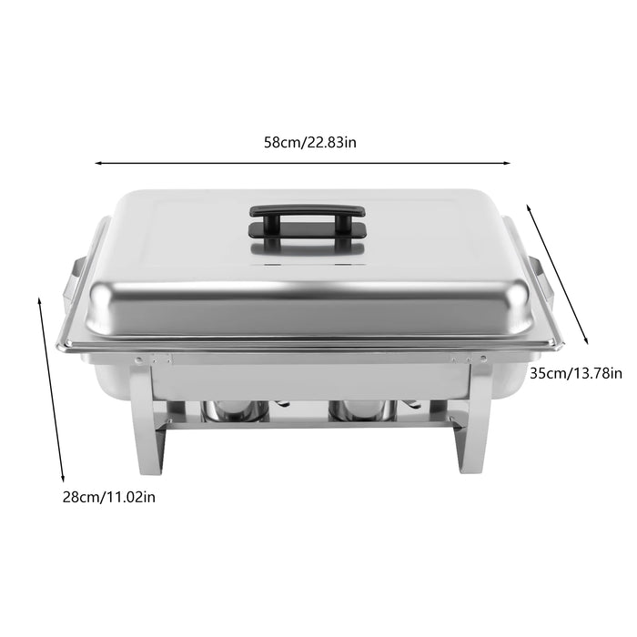 Chafing Dish Buffet Set Stainless Steel Buffet Warmer Tray with 2 x 8.98Qt Pans Food Warmers for Parties Buffet