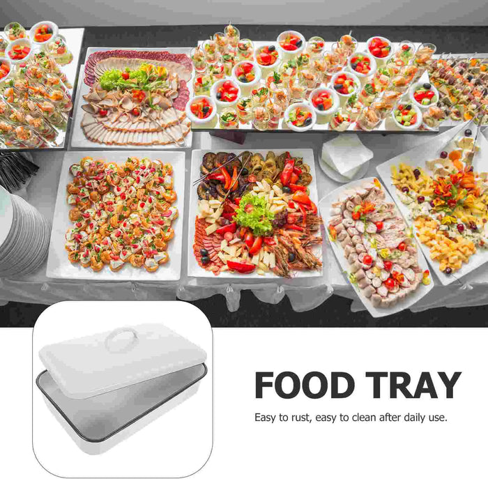 Enamel Crisper Tray Pizza Oven for Kitchen Flatware Heat-resistant Pan Pancake Dinnerware Pie Baking Wear-resistant