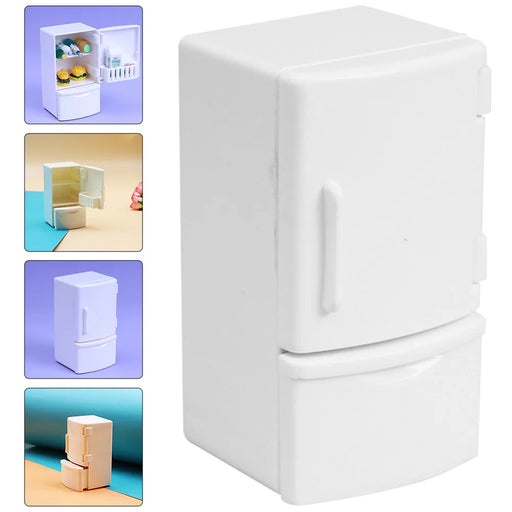 Artificial Flower Freezer for Miniature Kitchen Toy Miniatures Wood Toys Furniture Refrigerator